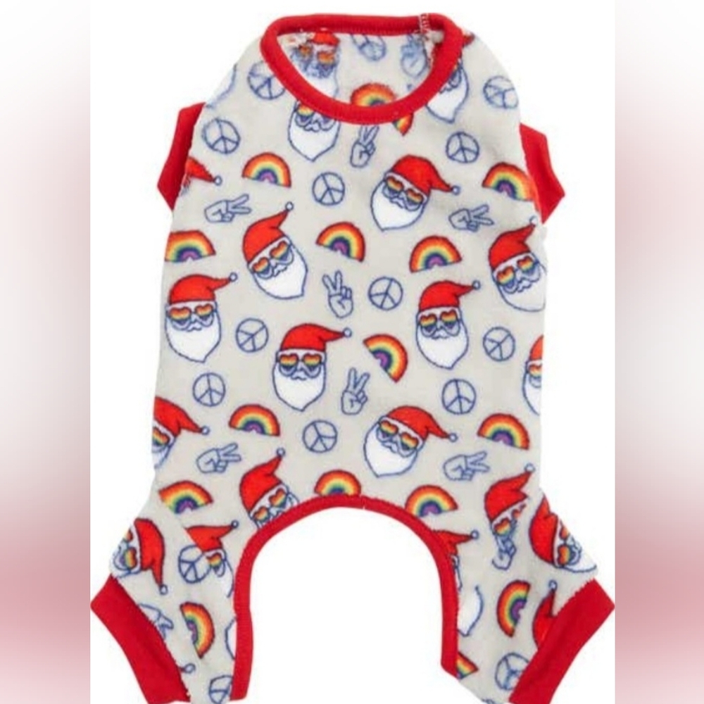 HOTEL DOGGY Small Pride Santa Plush Dog Romper